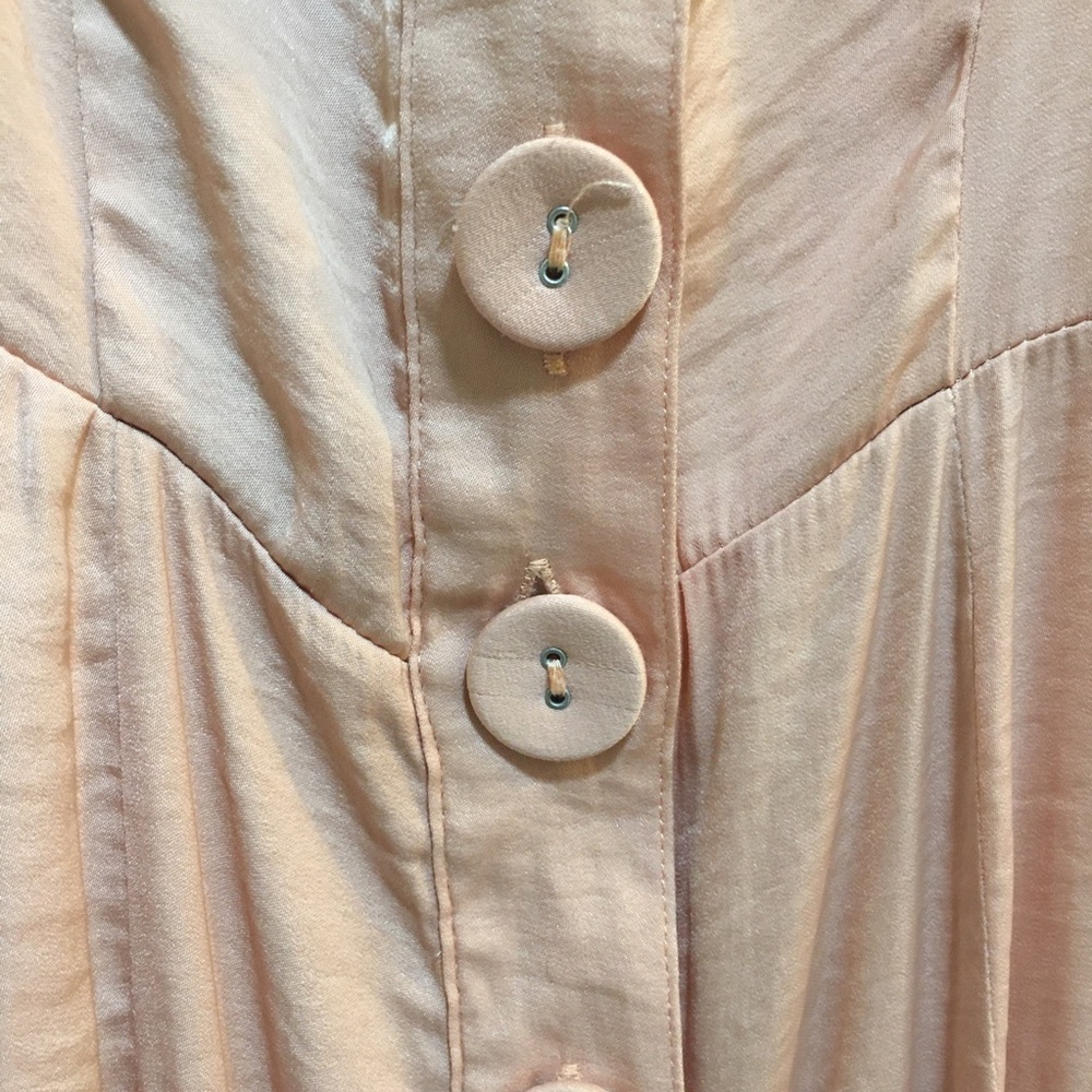 Urban Outfitters Blush Midi Button Up Dress Sz XS - Picture 2 of 6